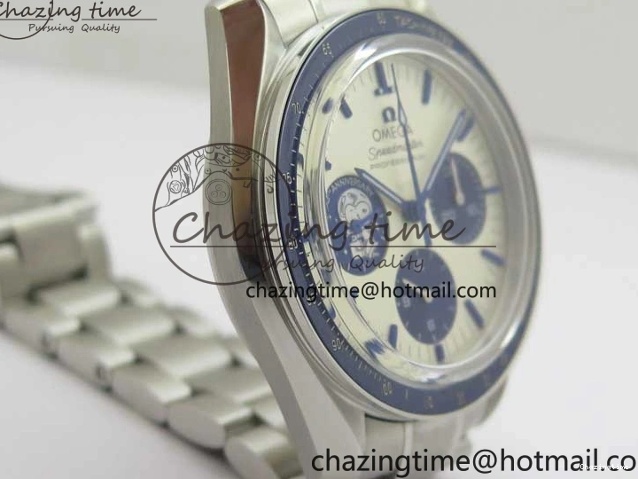 0416 Speedmaster SS Snoopy Apollo OMF Best Edition White Dial on SS Bracelet Venus EasyCare 7877